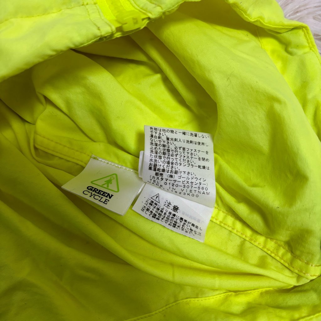 1円～　THE NORTH FACE　ノースフェイス　マウンテンパーカー　NPW21430　イエローグリーン　蛍光色　Compact Jacket　サイズS　_画像7