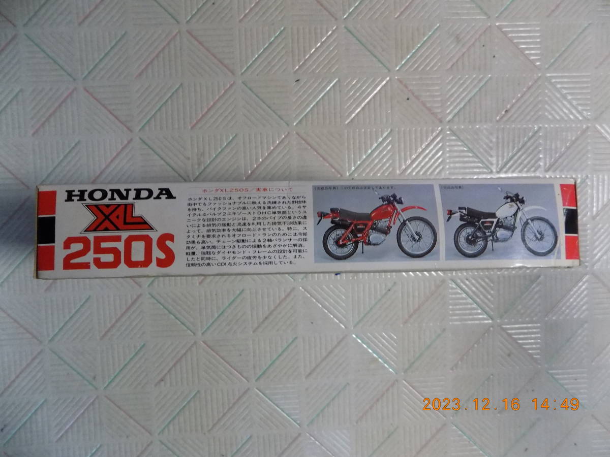 HONDA XL 250S (BANDAI 1/12 SCALE RIDER'S MACHINE SERIES No.2 )_画像2