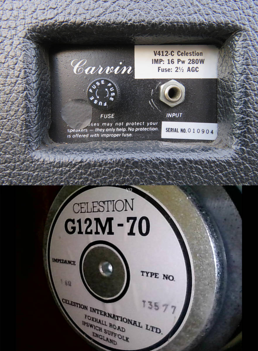 ●Carvin V412-C Celestion G12M-70 280W キャビネットスピーカー カービン/セレッション_画像2