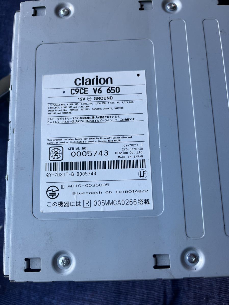  マツダ clarion C9CE V6 650 HDDナビ フルセグTV/CD/DVD Bluetooth 作動確認済み_画像9