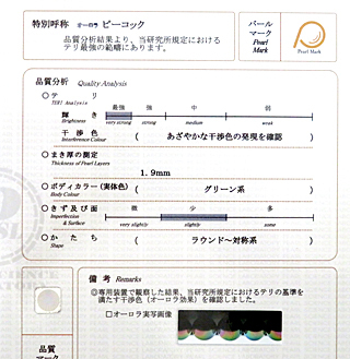 黒蝶真珠 ネックレス 8.1-10.8mm 真科研最高クラスのオーロラピーコック てり最強 鑑別書付 瑞浪鉱物展示館 5017_画像4