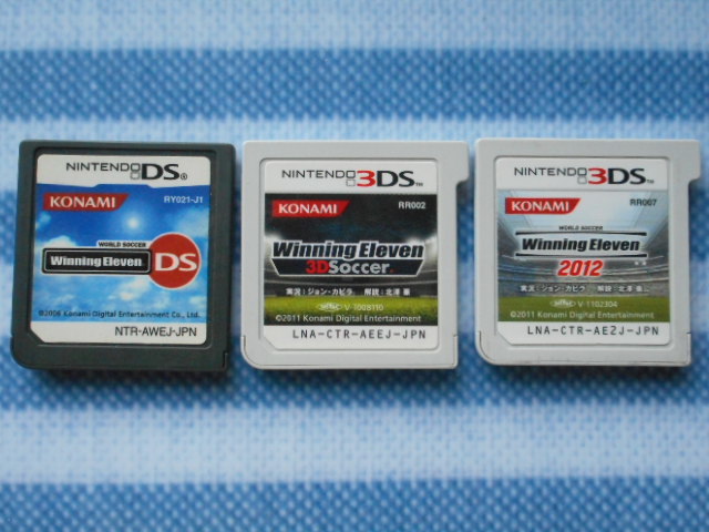 送料無料 ウイニングイレブンDS & ウイニングイレブン3Dサッカー & ウイニングイレブン2012 3DS [3本 ソフトのみ] #ウイイレWinning Eleven_画像1