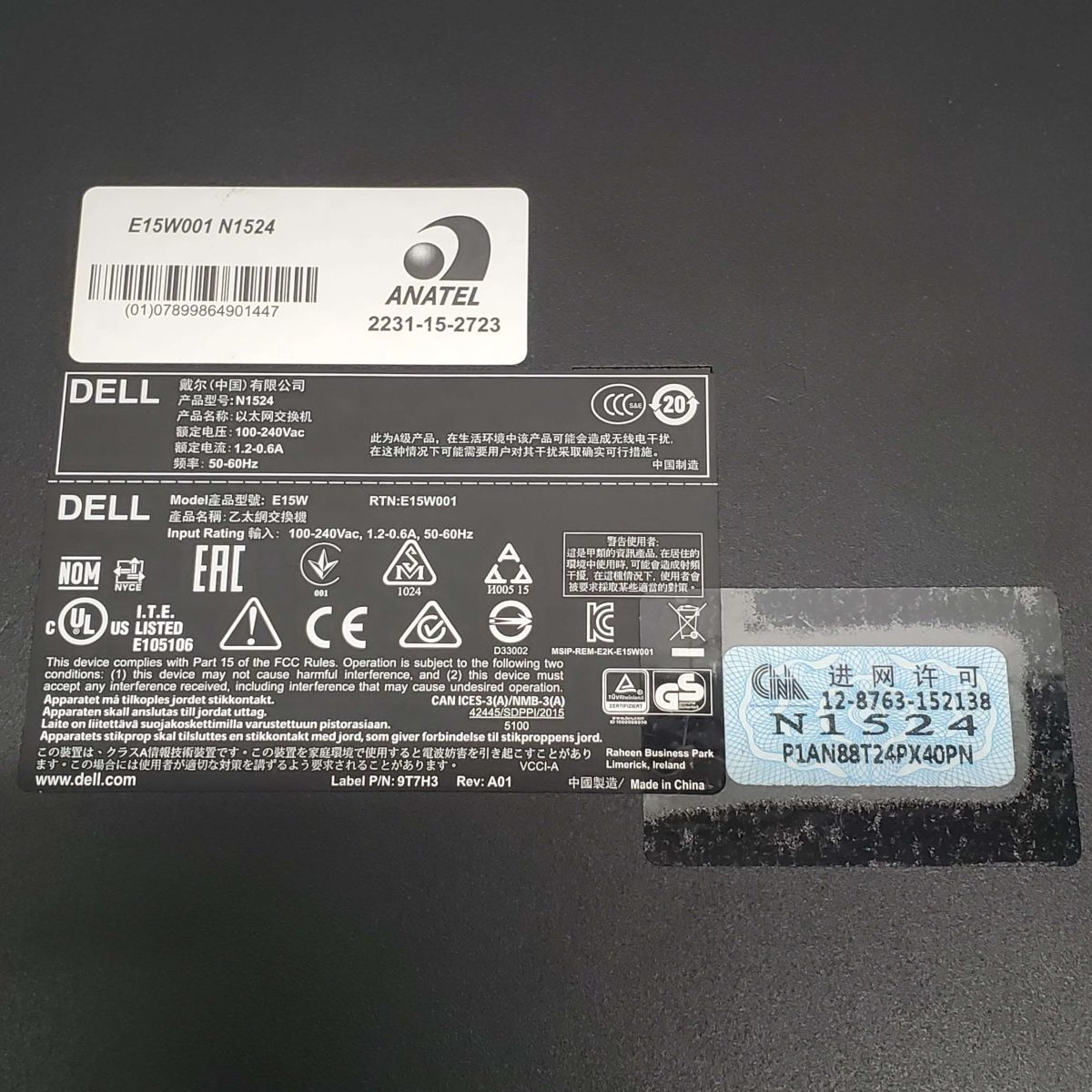 ＠T0666【初期化済み】DELL N1524 Model:E15W Networking N1500 Series Switch RJ45:24ポート SFP+:4ポート_画像5