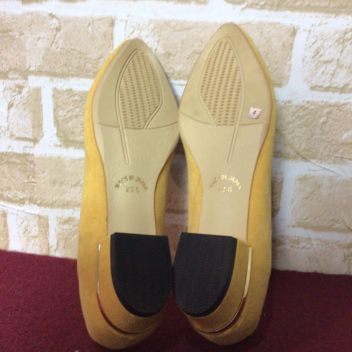 [ selling out! free shipping!]A-209 simplicite! pumps!23.0cm! yellow! yellow color!.... pumps! suede! stylish! lovely! new goods unused 