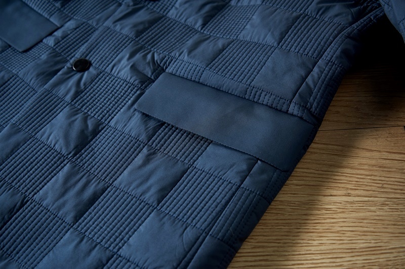 ダウンコットン テーラードジャケット■DCKMANY新品 メンズ 中綿 スーツジャケット 秋冬 軽量 紳士 ジャケット アウター ブルー A6902-XL_画像7
