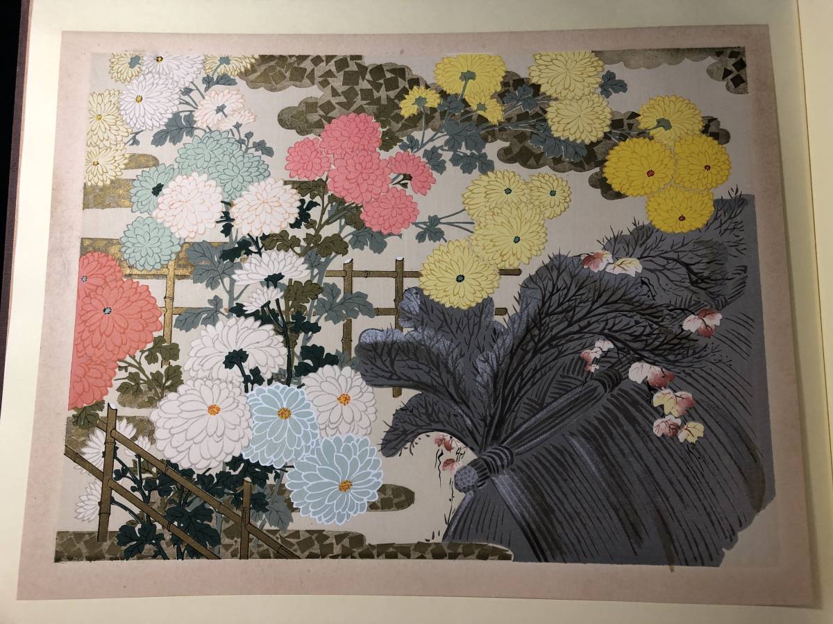 2406図案 彩色木版画 絵入 絵本 特大本 全12枚揃 ■名画集成■ 嵐野秋声 狩野派 木版画 木版 版画 和本浮世絵ukiyoe古書古文書骨董古美術_画像9