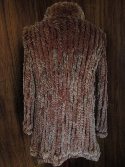 69 men's fur rabbit fur knitting jacket coat mocha Brown tea free size F B\'2nd EXILE man oriented free shipping 