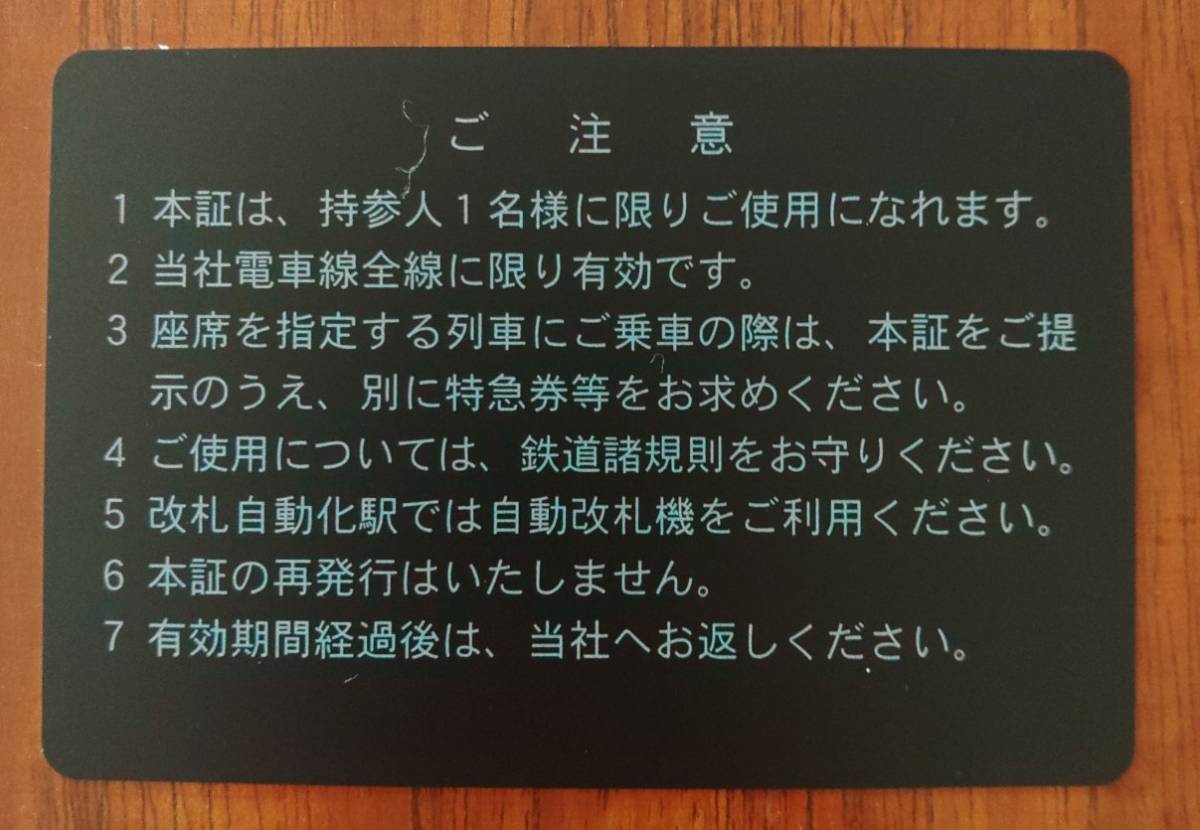 東武　株主優待乗車証（電車全線）定期券＋α③　一般書留込_画像2