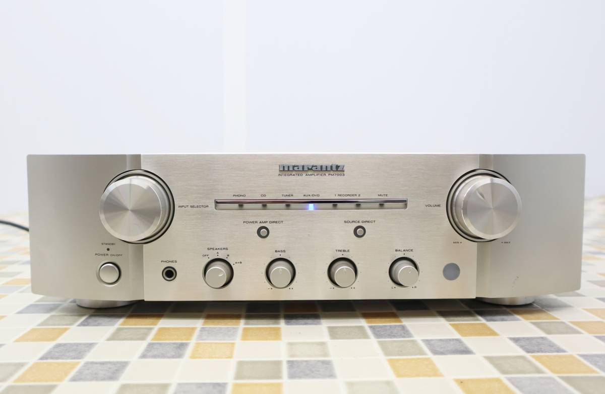 △高級 オーディオ機器 ｜ステレオ プリメインアンプ｜marantz マランツ PM7003 INTEGRATED AMPLIFIER｜ 現状販売 ノイズあり■N2805_画像7