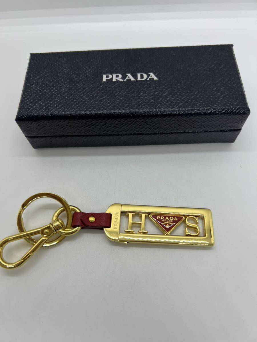 JP861＊PRADA キーホルダー キーリング マイキャラクター H.Sのプレート付 箱付＊_画像1