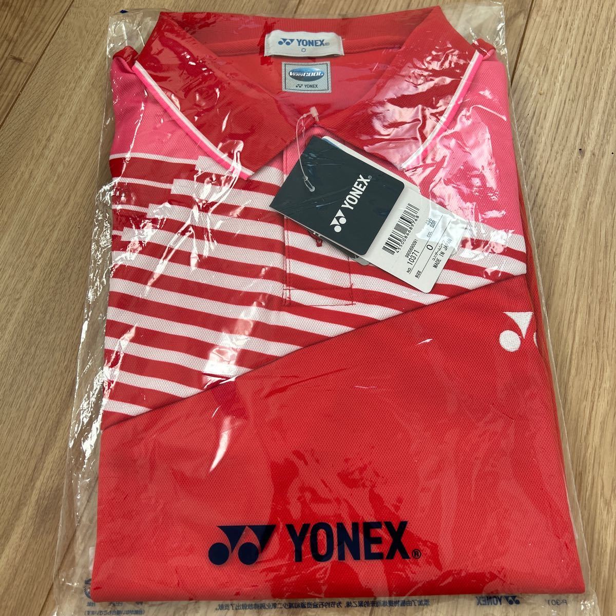  free shipping Yonex game shirt 10371 Uni O size polo-shirt with short sleeves made in Japan new goods popular Sunset red US4 soft tennis badminton 