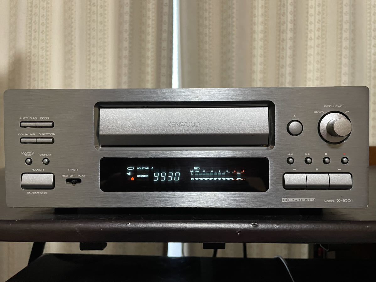 KENWOOD ケンウッド カセットデッキ X-1001 録音再生可能 録音テストカセットテープ付　現状品_画像1