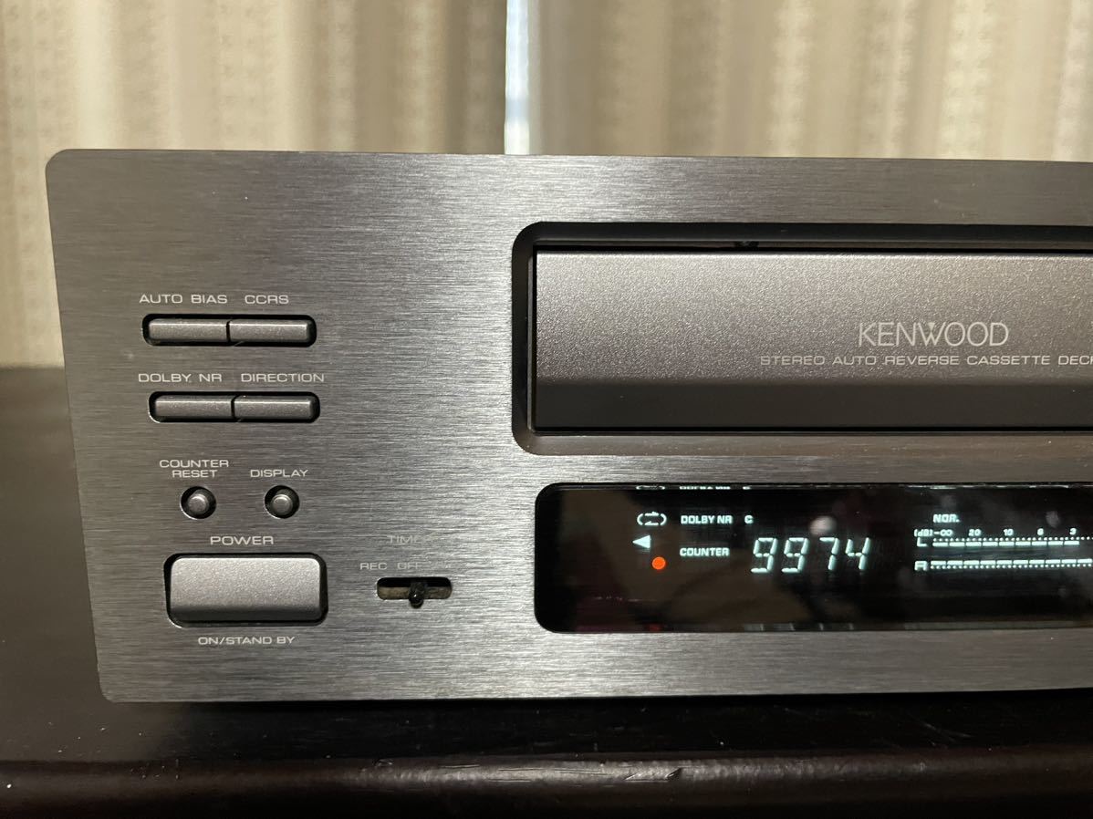 KENWOOD ケンウッド カセットデッキ X-1001 録音再生可能 録音テストカセットテープ付　現状品_画像2