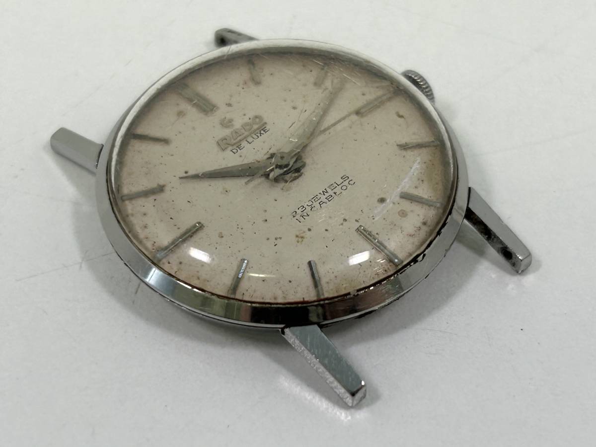 H0511-77 1205【1円スタート】 腕時計　ラドー　RADO　デラックス　DE LUXE　INCABLOC　23石　ラウンド　手巻き　メンズ_画像6