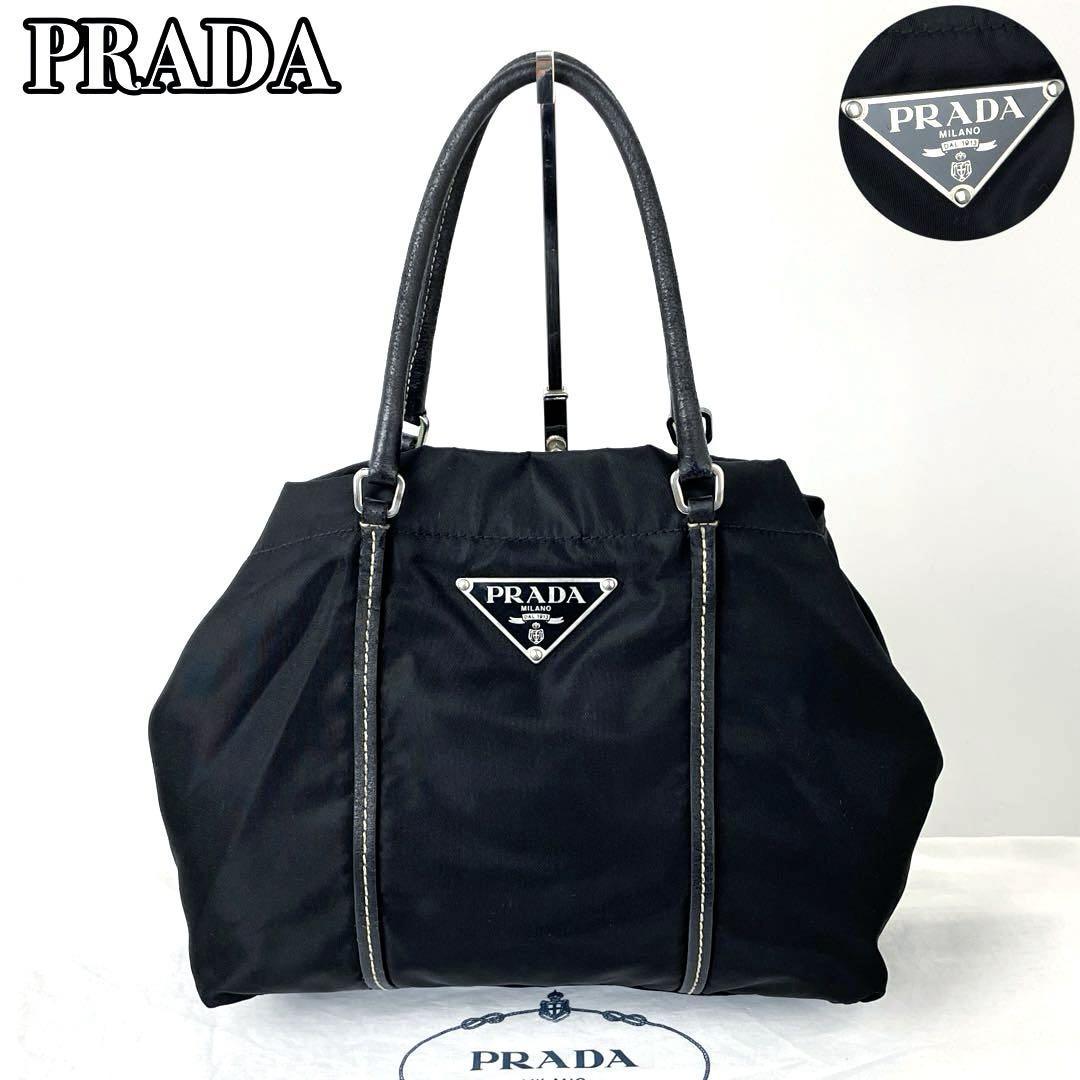 適当な価格 美品□PRADA 黒 白タグ ミニトート ミニバッグ NERO