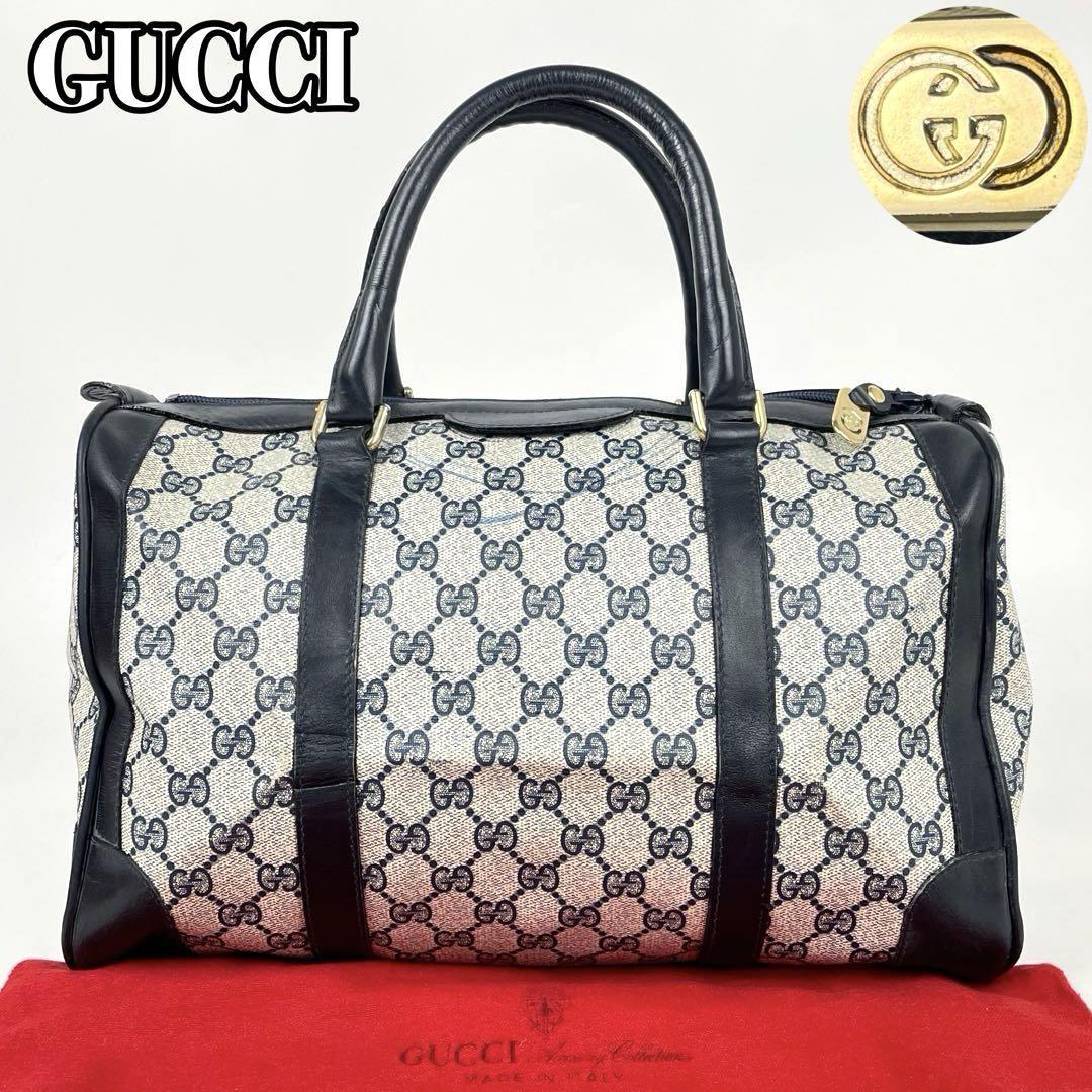 正規品 PVC ミニボストン GGスプリーム グッチ 希少□GUCCI レザー