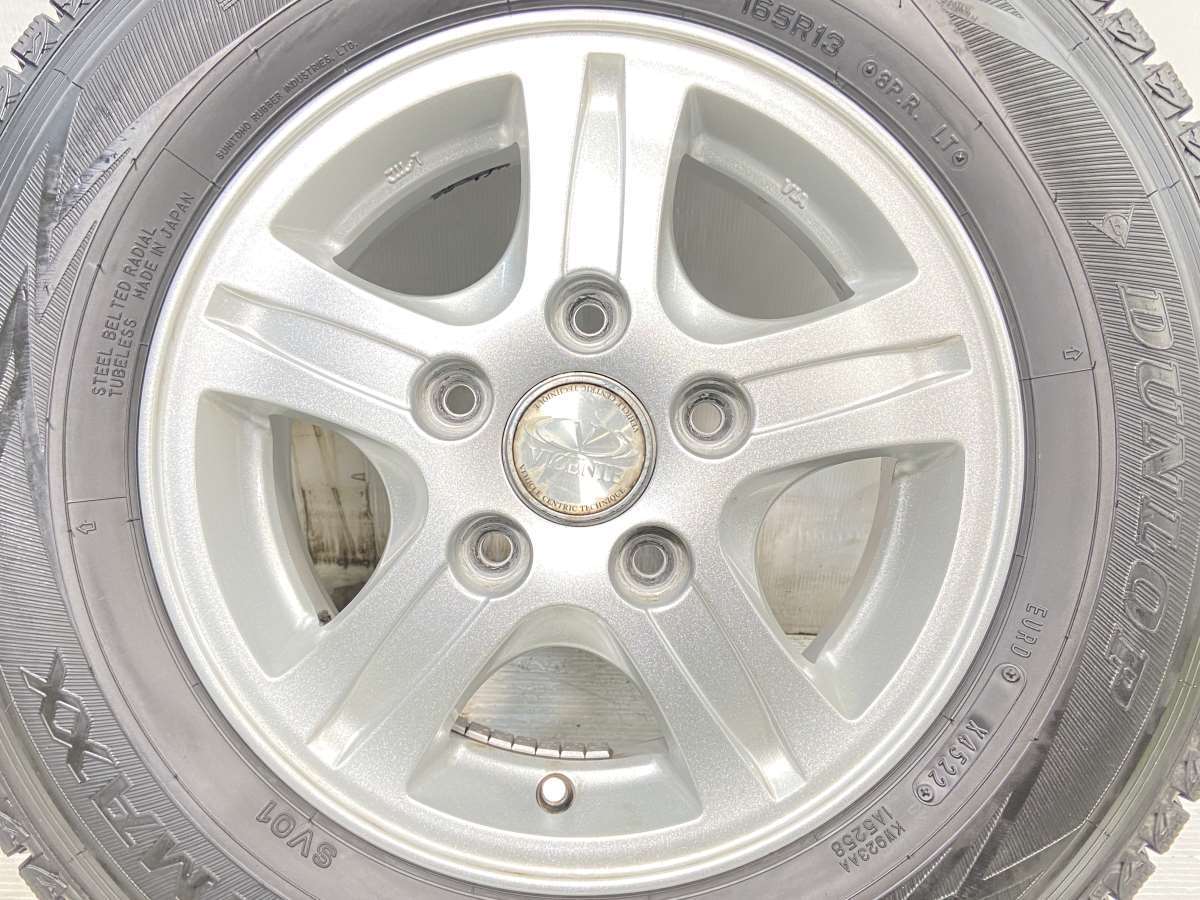 中古タイヤ スタッドレスタイヤ ホイールセット 4本セット 165R13 8PR VICENTE 13x5.0 45 114.3-5穴 DUNLOP ウィンターマックス SV01_画像4