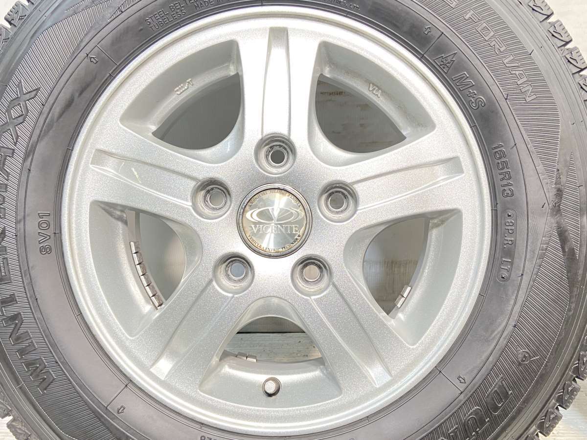 中古タイヤ スタッドレスタイヤ ホイールセット 4本セット 165R13 8PR VICENTE 13x5.0 45 114.3-5穴 DUNLOP ウィンターマックス SV01_画像5