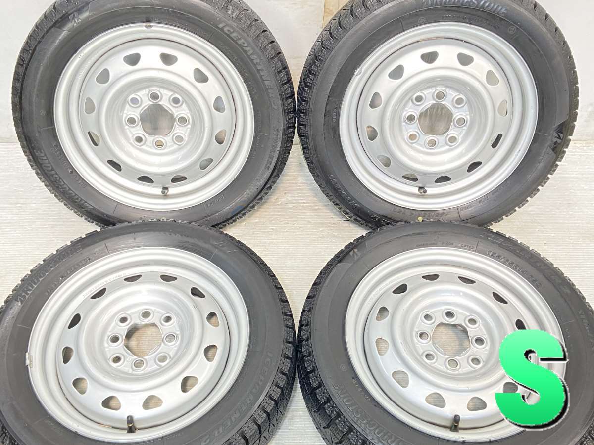 中古タイヤ スタッドレスタイヤ ホイールセット 4本セット 155/65R14 　 TOPY MN 14x4.5 100/114.3-4穴 ブリヂストン アイスパートナー2_画像1