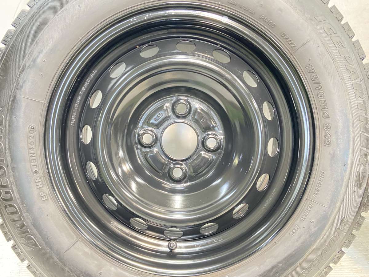 中古タイヤ スタッドレスタイヤ ホイールセット 4本セット 175/70R14 トヨタ純正 14x5.5 100-4穴 ブリヂストン アイスパートナー2_画像6