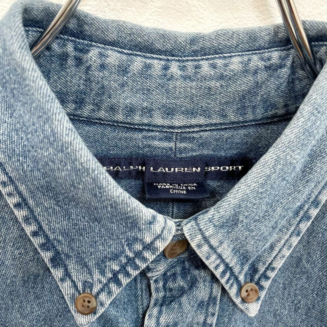 ラルフローレン ヴィンテージ カラーポニー 刺繍 長袖 デニム ラルフローレン ヴィンテージ カラーポニー 刺繍 長袖 デニム