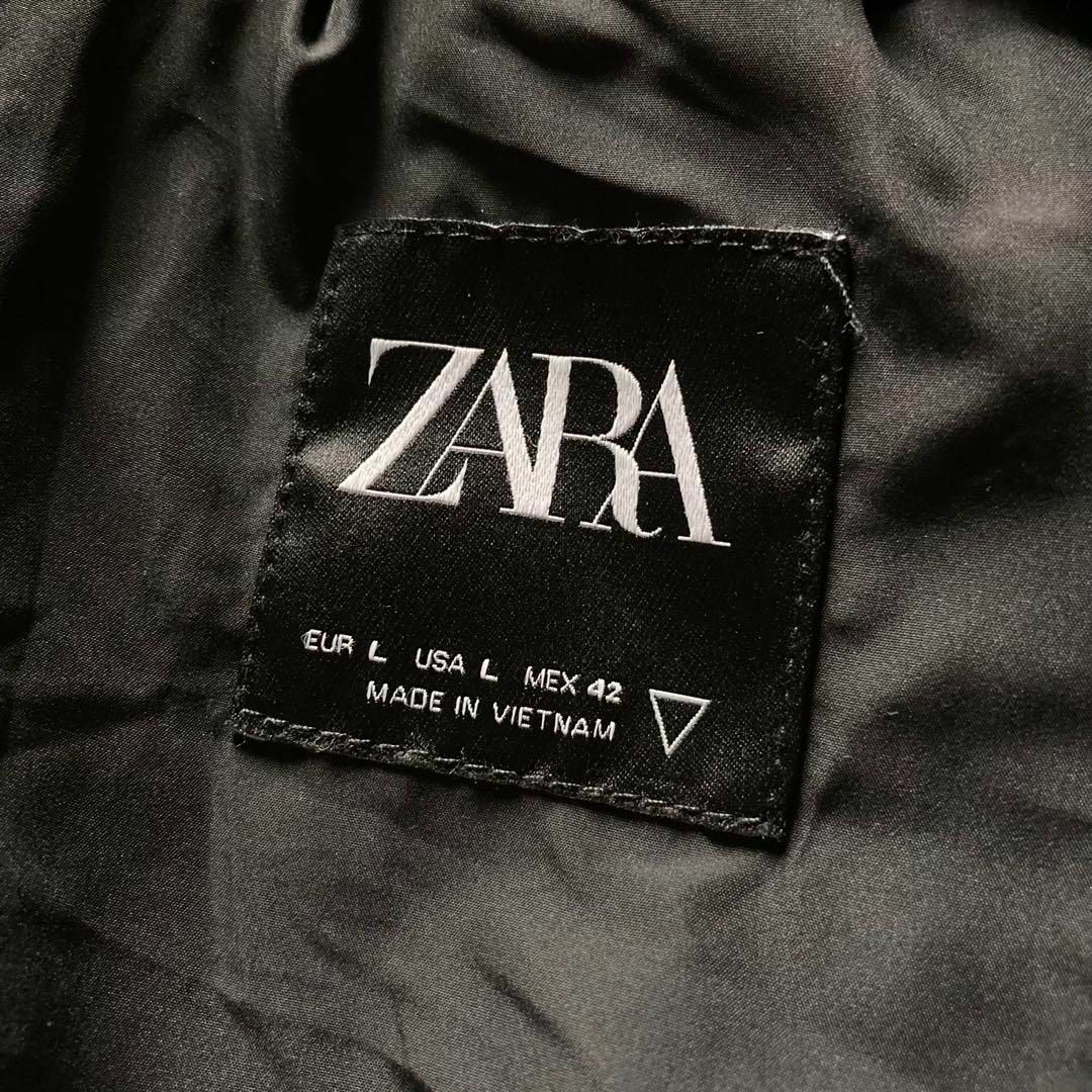 ZARA мужской f-teto меховое пальто кожа отметка используя большой размер чёрный мужской L размер Zara 