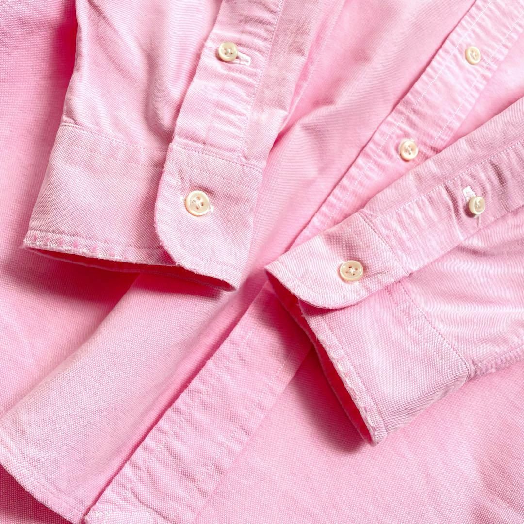 激レア　ポロラルフローレン　ポロベア　刺繍　ボタンダウン　長袖シャツ　ピンク　XSサイズ　Polo Ralph Lauren_画像6
