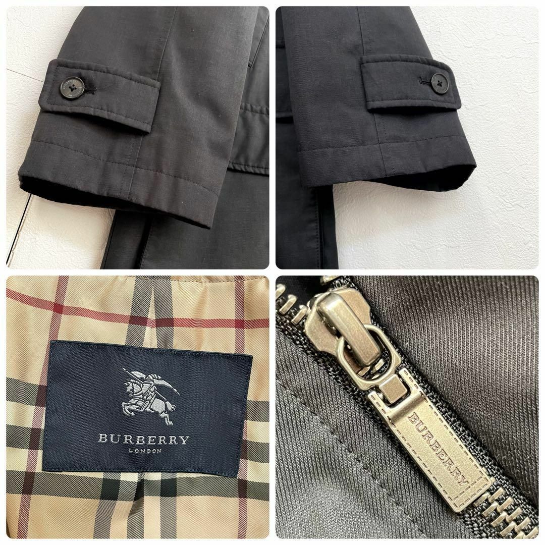 バーバリーロンドン　ノバチェック　ライナー付　ジップアップ　ステンカラーコート　メンズ　Mサイズ　三陽商会　BURBERRY LONDON_画像5