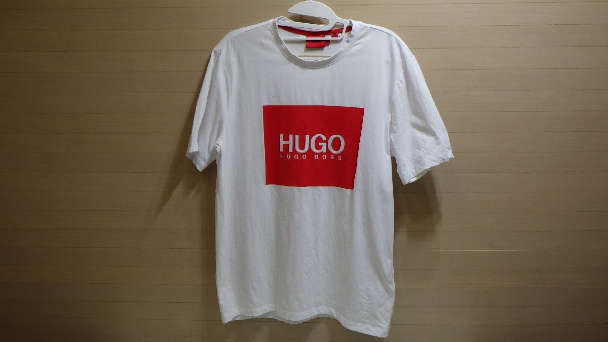 z87-1613995 展示品 HUGO BOSS Tシャツ 半袖 US/L JP/XL 丸首 ホワイト トップス_画像1