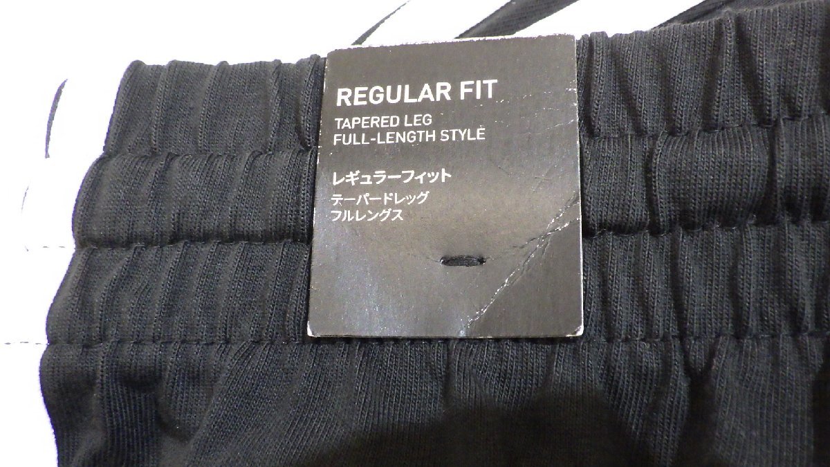 G190-1462580 adidas アディダス メンズ パンツ レギュラーフィット ブラック 黒 XLサイズ ホワイトライン3本_画像5