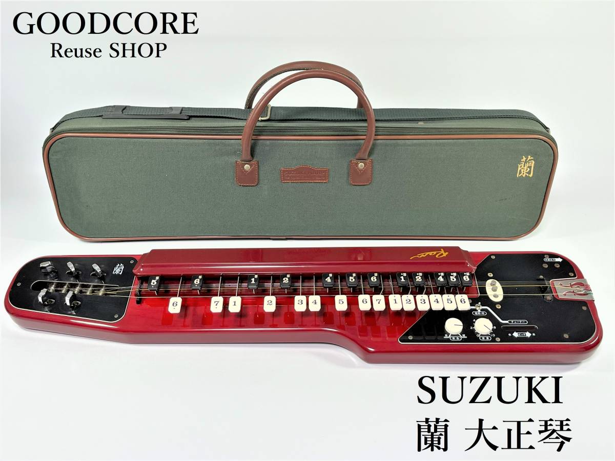 SUZUKI Suzuki orchid red traditional Japanese musical instrument Taisho koto original case attaching .*R511043