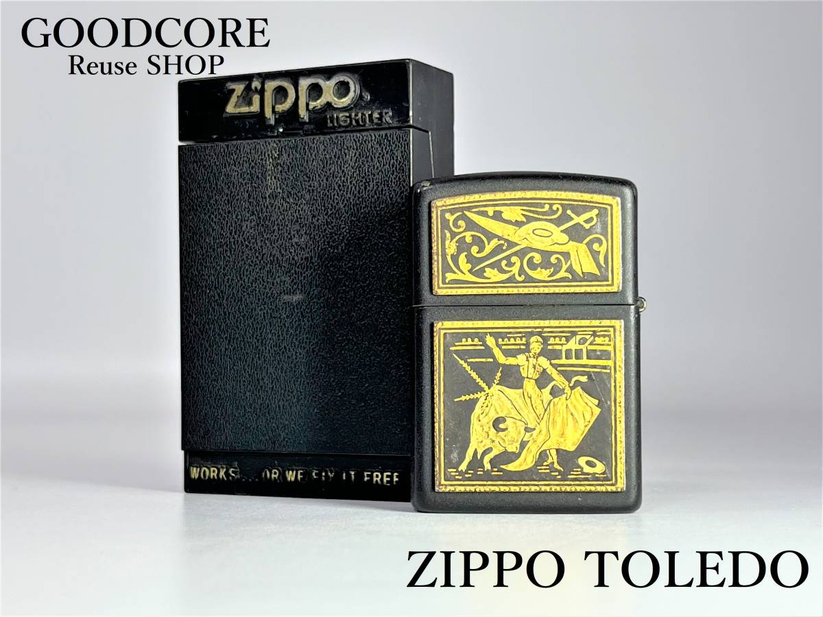 ZIPPO ジッポ TOLEDO マタドール ブラックマット K VII 1991 ライター●R511045_画像1