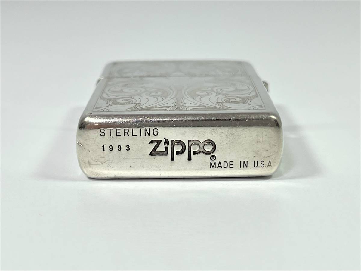 ZIPPO ジッポ STERLING スターリング シルバー 1993 MADE IN USA 唐草 アラベスク ライター●R511060_画像7