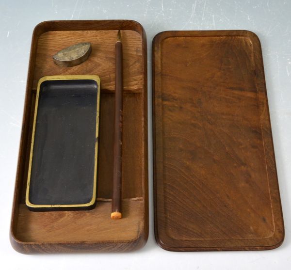 人気 ブランド チェック 硯箱」 菫蒔絵 印有れど不詳「島桑 文房具 漆芸 水滴 硯 書道具 硯箱、文箱