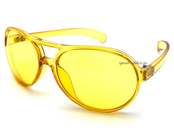 セルフレーム SEMI AUTO TEARDROP SUNGLASS YELLOW CLEAR × LIGHT YELLOW/セミオートティアドロップサングラスイエロークリアカラーレンズ_画像1