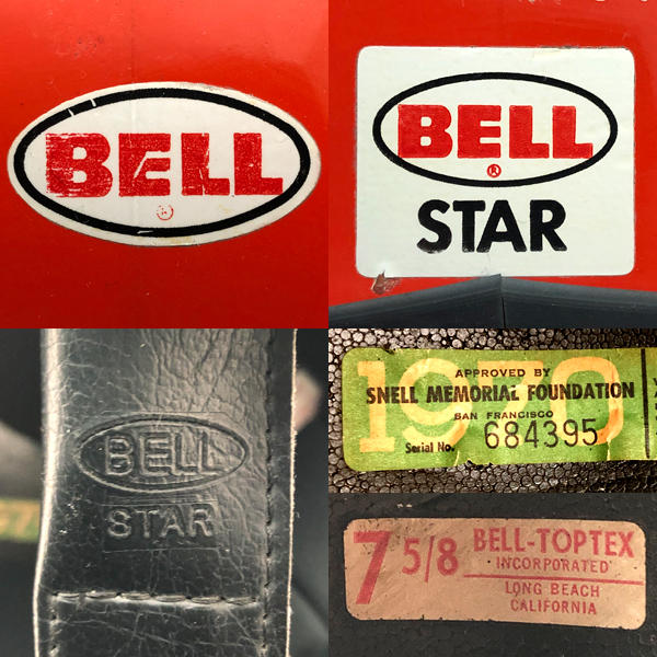 送料無料 BHVシールド付 BELL STAR ORANGE 61cm/ビンテージヘルメットベルスターオレンジヘルメット1203III旧車族ヘルカフェヘルusa60s70s_画像3