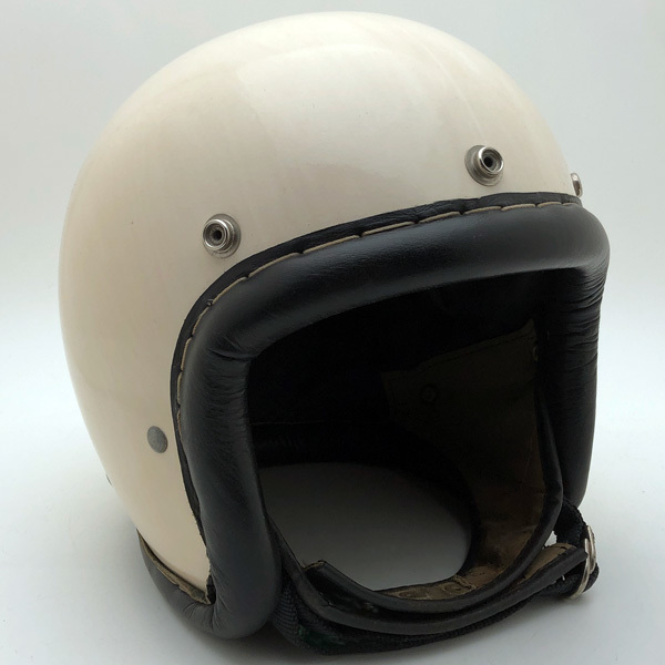 送料無料 Dead Stock 新品 60's McHAL SPEEDWAY 革巻リム WHITE 56cm/ビンテージヘルメットマックホールkarreraカレラbell銀ベル500tx70s_画像1