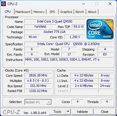 ★ Intel Core 2 Quad Q9550 2.83GHz 4コア 4スレッド 動作確認済 ★_画像4