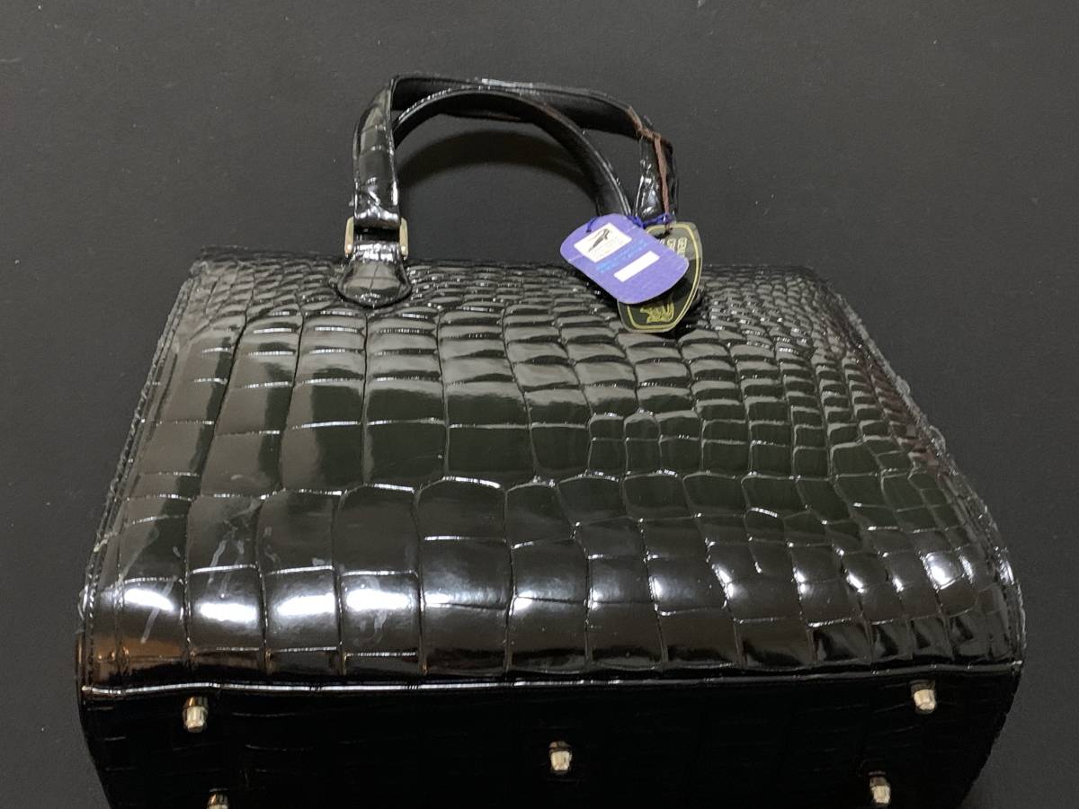 ロダニア RODANIA クロコダイル ハンドバッグ 長期保管品 未使用 ロダニア RODANIA クロコダイル ハンドバッグ 長期保管品 未使用