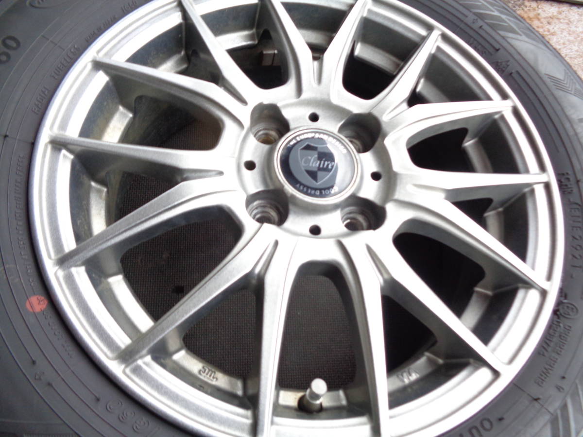 A39　ヨコハマiceGUARD　IG60　175/70R14+アルミホイール付　14×5.5J　100-4H　38　ガンメタ系　中古スタッドレスタイヤ4本セット