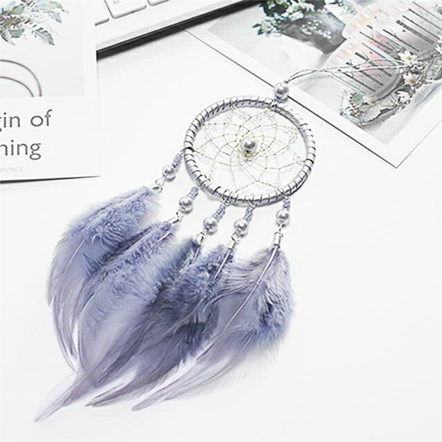  Dream catcher car car supplies room mirror accessory decoration feather stylish present hand made miscellaneous goods silver 3 piece circle jpy 