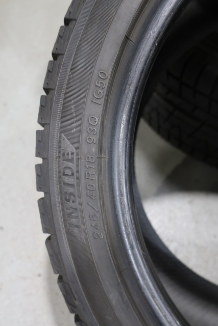 希少！ 18インチ スタットレス タイヤ 4本セット！ ヨコハマ YOKOHAMA アイスガード iG50PLUS 245/40R18 255/40R18 （本州のみお届け可）_画像3