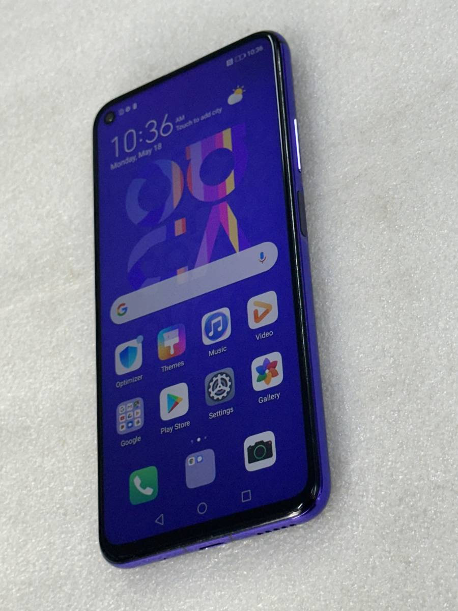 ★ SIMフリー Huawei Nova 5T YAL-L21 パープル 128GB 本体のみ ※ 良品 ★_画像2