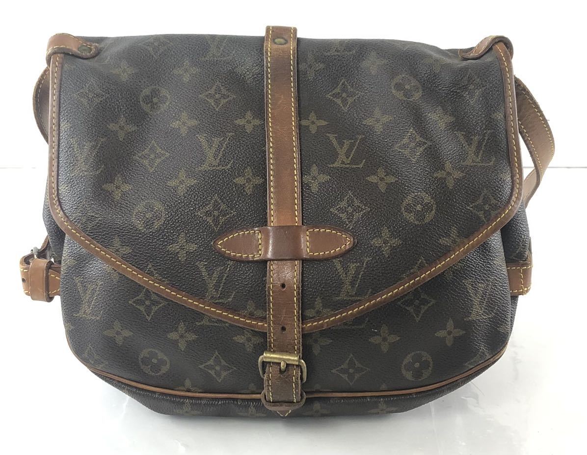 【SR175】LOUISVUITTON ルイヴィトン モノグラム ソミュール30 AR0992 ショルダーバッグ 斜め掛け 両面フラップ ブラウン系 バッグ_画像2