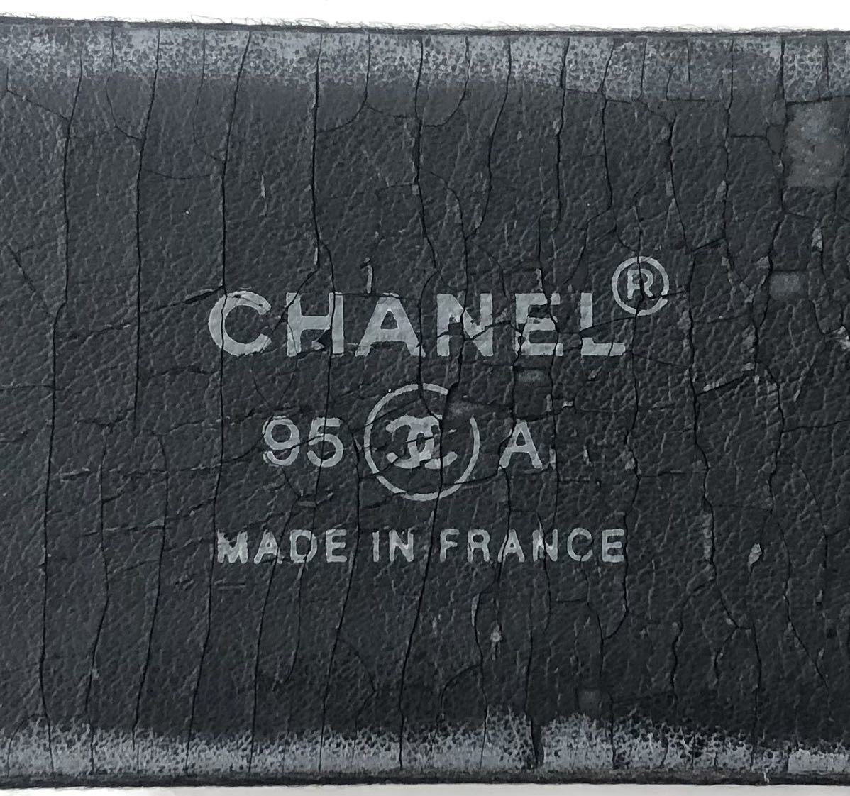 【SK1059】CHANEL シャネル 95A リボン ベルト ブラック レディース ヴィンテージ ファッション小物 服飾小物 _画像10