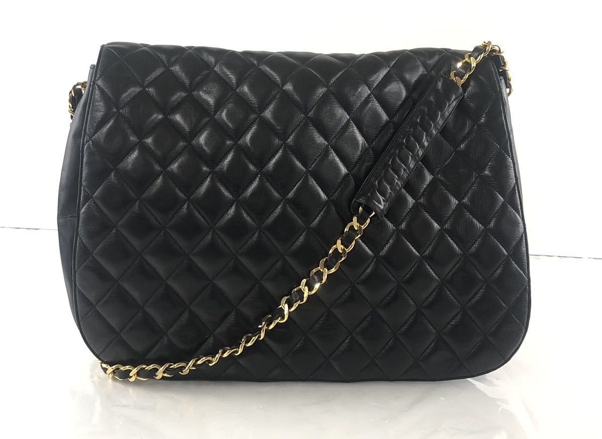 【SU197】CHANEL シャネル マトラッセ チェーンショルダーバッグ ショルダー ワンショルダー 1538603 斜め掛けカバン 黒 ゴールド金具_画像1