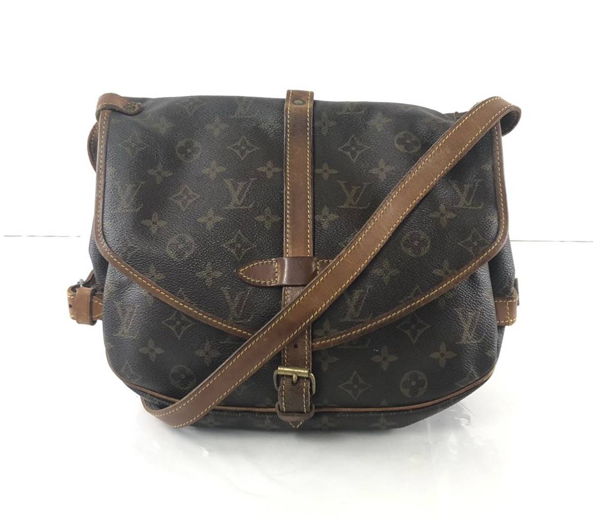 【SR175】LOUISVUITTON ルイヴィトン モノグラム ソミュール30 AR0992 ショルダーバッグ 斜め掛け 両面フラップ ブラウン系 バッグ_画像1