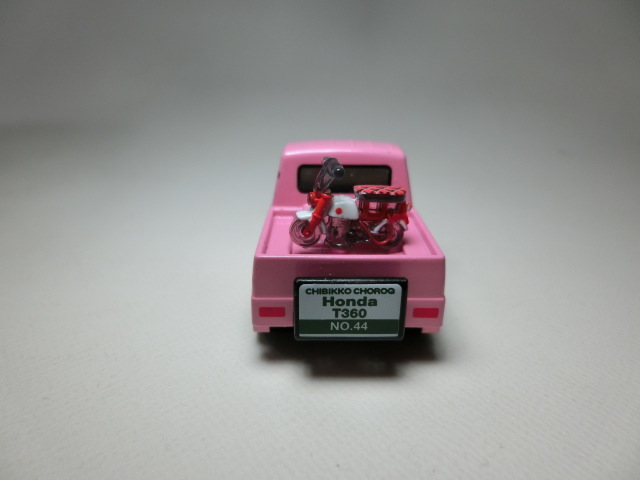 タカラ ちびっこチョロＱ ホンダＴ３６０（ピンク）荷台にモンキー　ホンダミニカー　HONDA（新品）_画像6