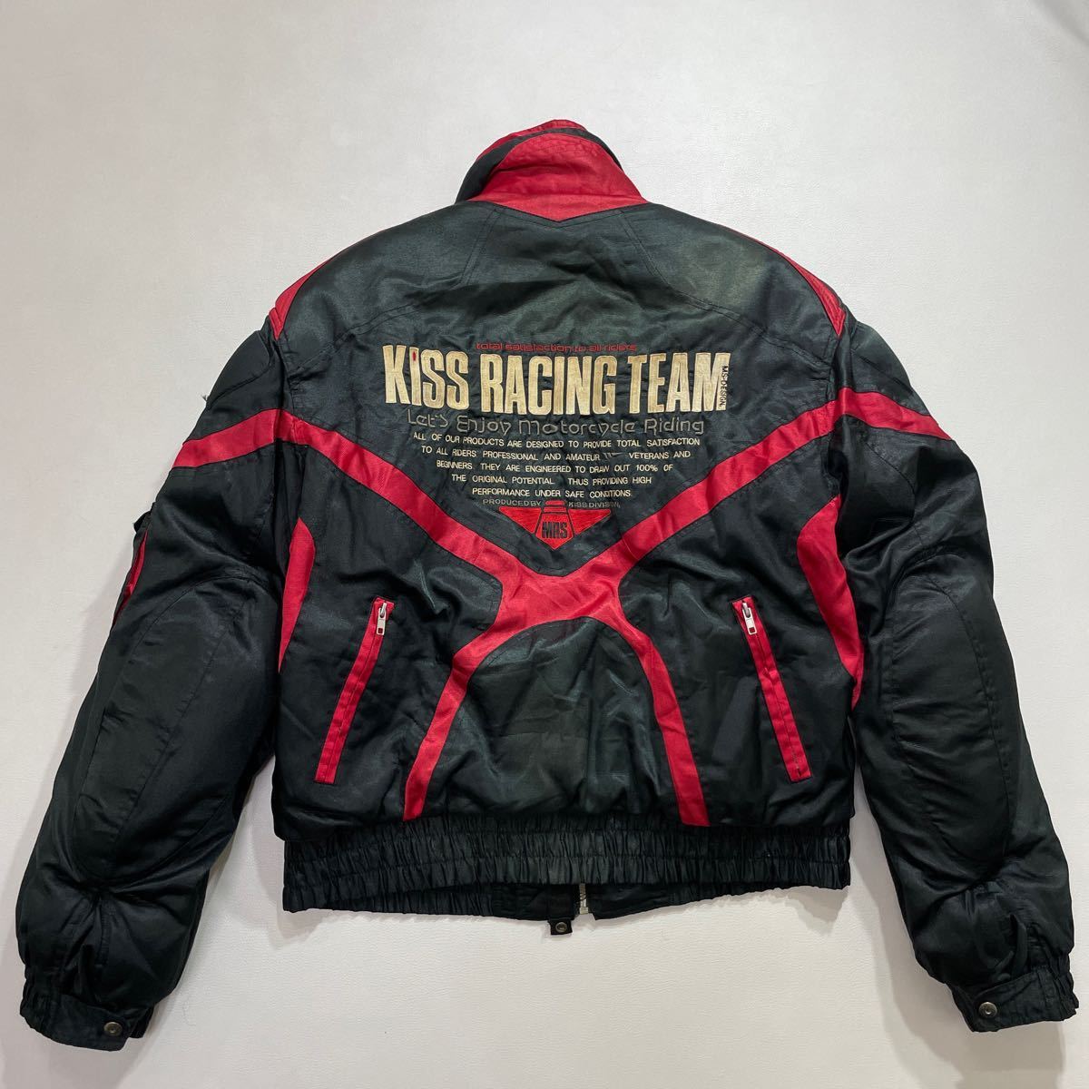 268 KISS RACING TEAM キスレーシング MRS-RJ プロテクター付き ライディングジャケット バイクウェア ジップアップ 防寒 ブラック 31212C_画像2