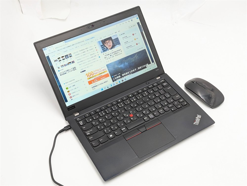 1円～ 新品無線マウス付き 高速SSD 12.5型 中古ノートパソコン Lenovo A285 AMD Ryzen 5 PRO 8GB 無線 Bluetooth カメラ Windows11 Office_画像1